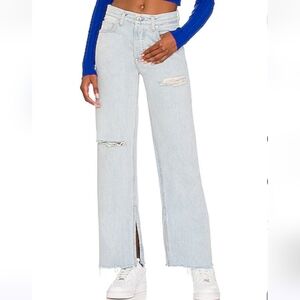 GRLFRND Liya Low Rise Boyfriend Jean With Split Hem In Las Vegas